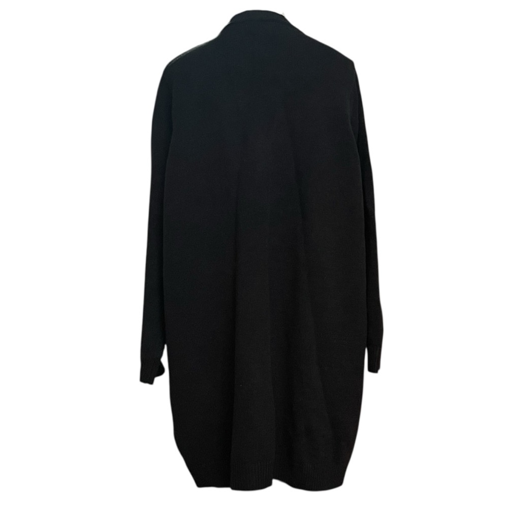 89th & Madison Metallic Open Cardigan 2X Black Gray Longline +Size Chic Layer - Picture 5 of 9